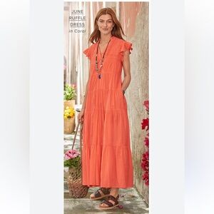 Sundance Coral Maxi Dress 🪸